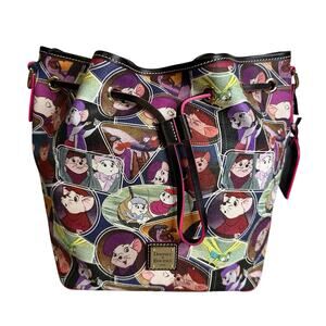 Dooney & Bourke Disney The Rescuers Drawstring Bucket Shoulder Purse Bag New
